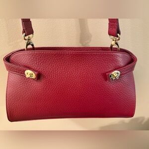 Davina Firenze burgundy Italian leather crossbody nwt